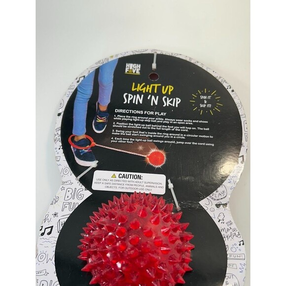 High Five Light Up Spin N Skip - Lights Up As It Spins Summer Fun Red - Picture 2 of 4